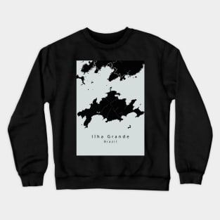 Ilha Grande Brazil Island Map Crewneck Sweatshirt